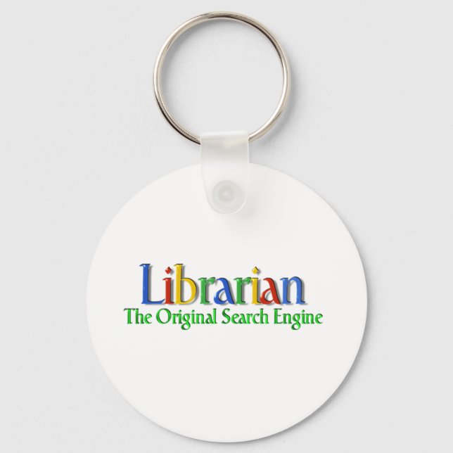 Porte-clés Moteur de recherche original du bibliothécaire (Recto)