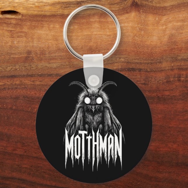 Porte-clés Mothman Cryptid Horror Gothic Paranormal Creature  (Recto)