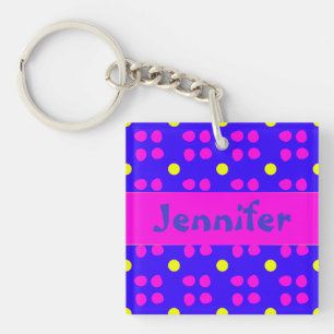 Porte-clés Motif à pois personnalisé