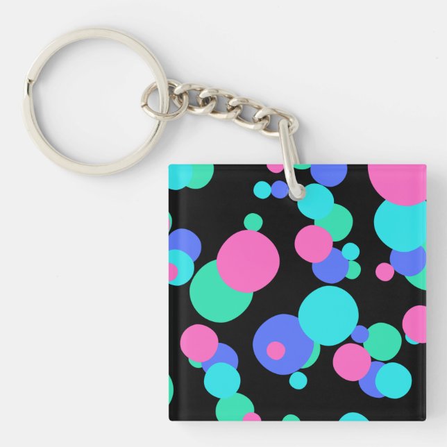 Porte-clés Motif Abstrait bulle (Devant)