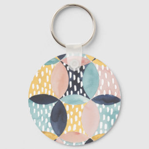 Porte-clés Motif abstrait de cercle