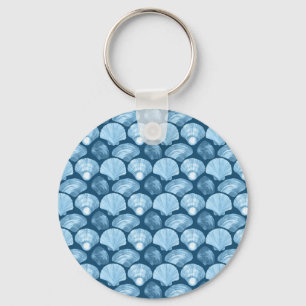 Porte-clés Motif Blue Beach Seashell