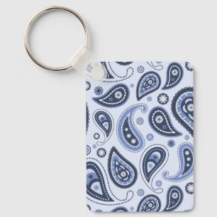 Porte-clés Motif Blue Paisley