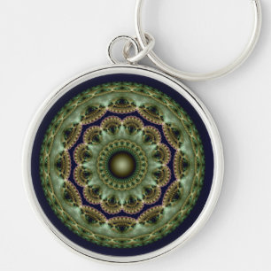 Porte-clés Motif brillant fractal glorieux magique
