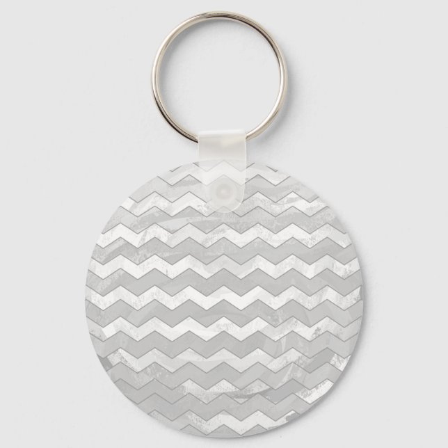 Porte-clés Motif Chevron Gris Ciel Pluvieux (Recto)