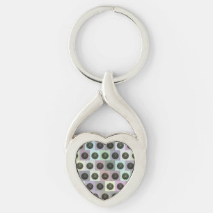 Porte-clés Motif coloré de boules de pelouse,