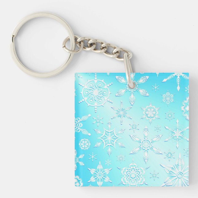 Porte-clés Motif Crystal Snowflakes (Devant)