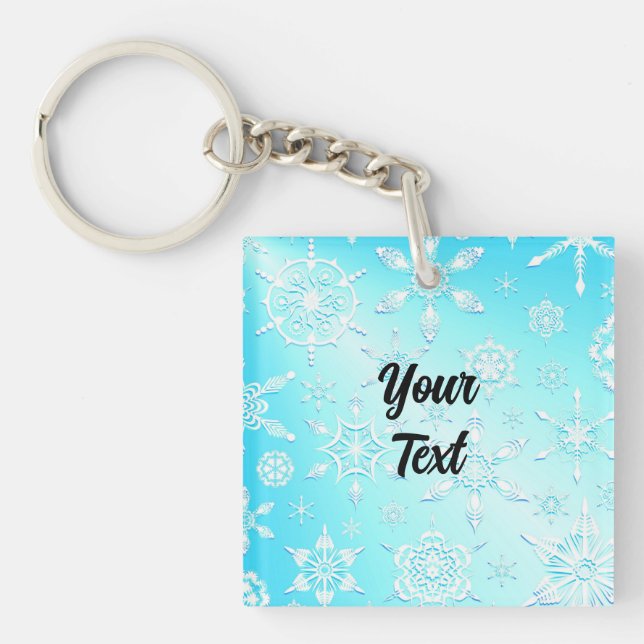 Porte-clés Motif Crystal Snowflakes (Devant)