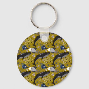 Porte-clés Motif d'animaux aquatiques vie sous-marine 18