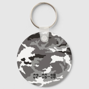 Porte-clés Motif de camouflage gris