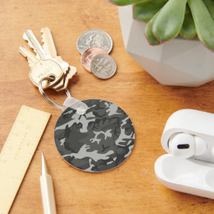 Porte-clés Motif de Camouflage gris, Motif militaire, Armée