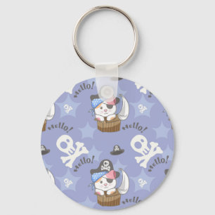 Porte-clés Motif de chaton pirate mignon