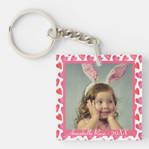 Porte-clés Motif de coeur rose mignon Saint Valentin Photo