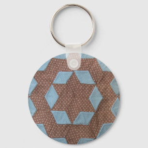 Porte-clés Motif de courtepointe - Castle Quilt Block