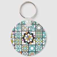 Motif de courtepointe turquoise moderne