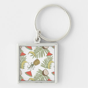 Porte-clés Motif de croquis de fruit tropical