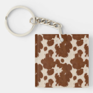 Porte-clés Motif de cuir de veau réaliste