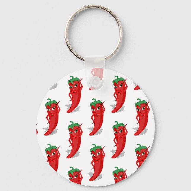 Porte-clés Motif de dessin animé Red Pepper Diva (Recto)