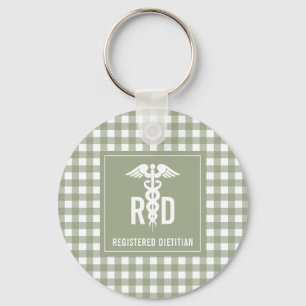Porte-clés MOTIF de diététiste enregistré RD