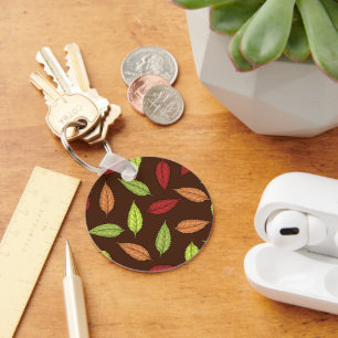 Porte-clés Motif De Feuilles, Feuilles Colorés, Feuilles D'Au