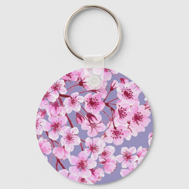 Porte-clés Motif de fleurs de cerisiers (Recto)