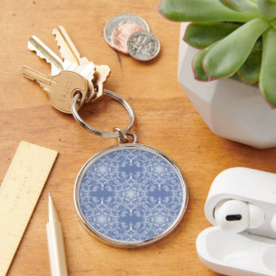 Porte-clés Motif de flocon de neige en dentelle Abstraite sur