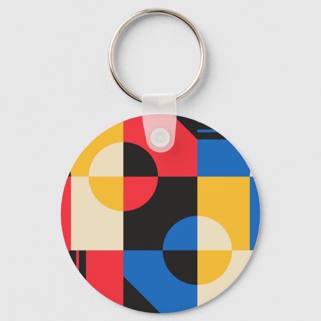 Porte-clés Motif de géométrie Bauhaus (Recto)