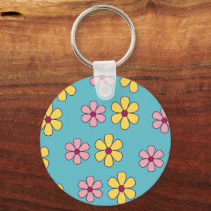 Porte-clés Motif de grandes fleurs mignonnes