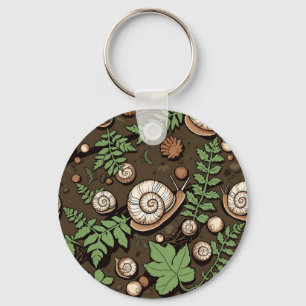 Porte-clés Motif de jardin fantaisiste d'escargot d'herbe