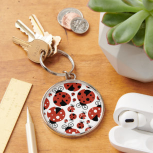 Porte-clés Motif De Ladybugs, Mignons Ladybugs, Red Ladybugs