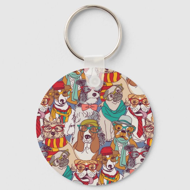 Porte-clés Motif de mode de marionnette mignonne (Recto)