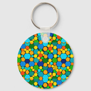 Porte-clés Motif de mosaïque géométrique abstraite