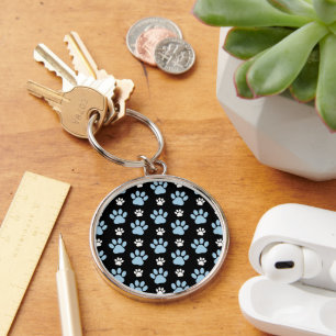 Porte-clés Motif De Pailles, Paniers Bleus, Pailles De Chien,