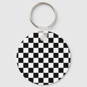 Porte-clés Motif de tableau de bord noir et blanc