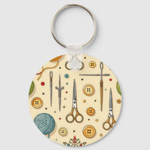 Porte-clés Motif de tricot crochet outils de couture