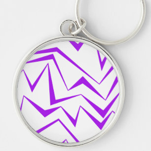 Porte-clés motif de zigzag géométrique Abstrait, audacieux et