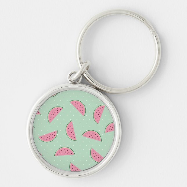 Porte-clés Motif d'éclaboussure de peinture de fruit tropical (Devant)