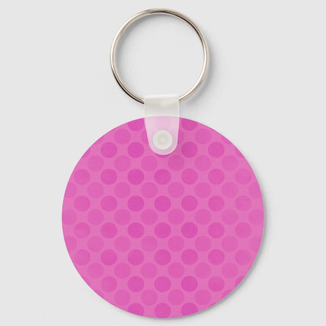 Porte-clés Motif des cercles roses défraîchi (Recto)