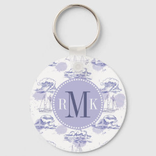 Porte-clés Motif des ondulations et des navires