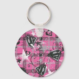 Porte-clés Motif d'étoiles et de crânes de Supergirl