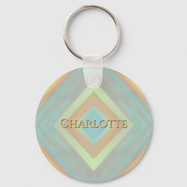 Porte-clés Motif diamant pastel de plage côtière