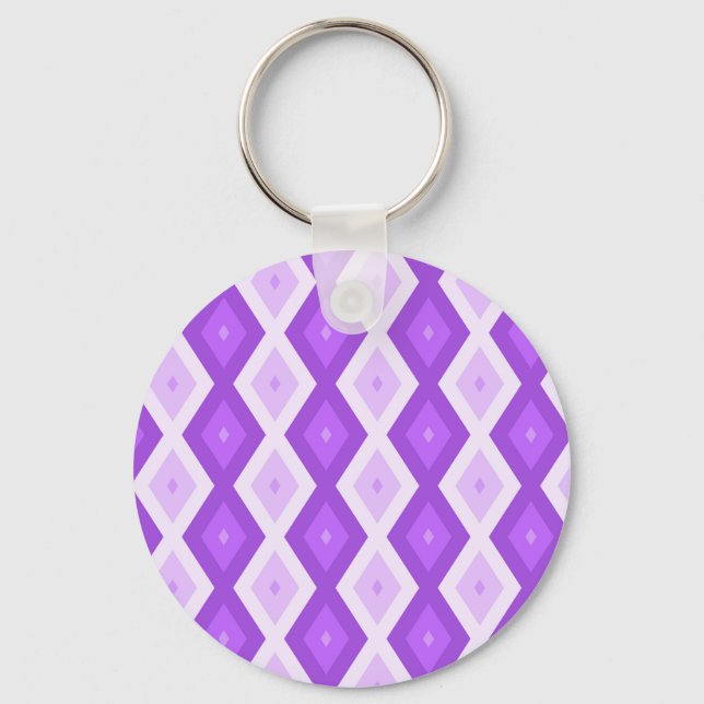 Porte-clés Motif diamant violet clair (Recto)