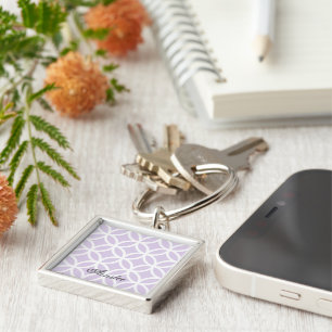 Porte-clés Motif Diamond violet Porte - clé personnalisé