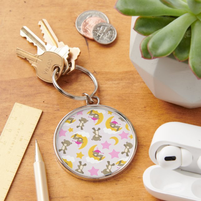 Porte-clés Motif D'Ours, Nounours, Mignons Ours, Étoiles (Bureau)