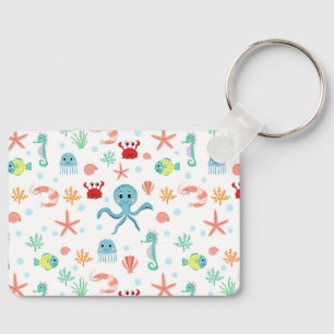 Porte-clés Motif du monde marin