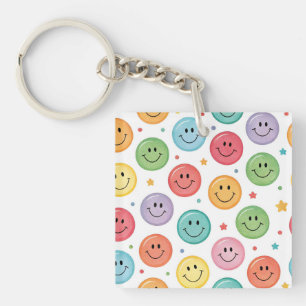 Porte-clés Motif Émoticône Sourire