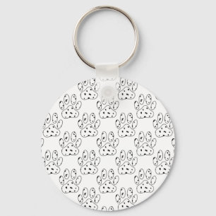 Porte-clés Motif Empreinte de patte dalmate