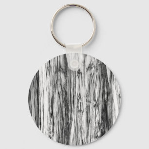 Porte-clés Motif en bois de chauffe - noir, blanc et gris