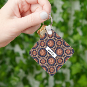 Porte-clés Motif en forme de fleurs et d'étoiles