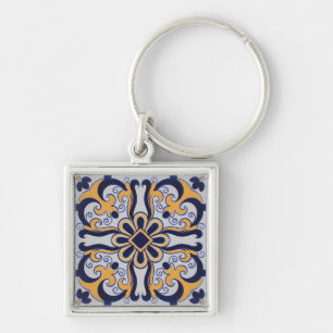 Porte-clés Motif en tuiles portugaises
